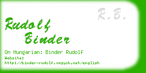 rudolf binder business card